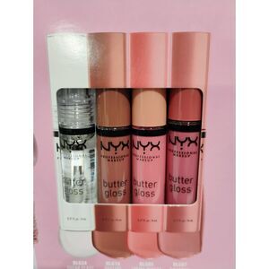 New NYX 4 Pack Butter Gloss Lip Gloss (Sealed Package)